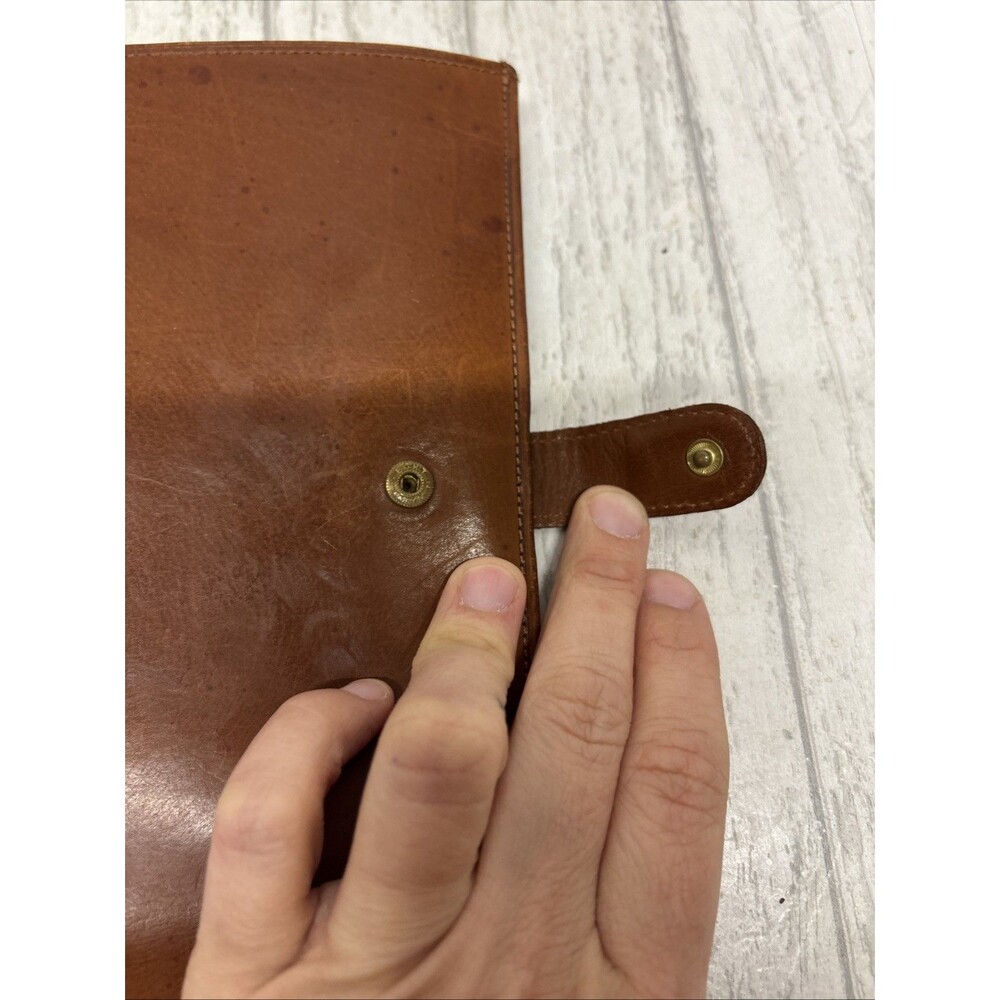 Vintage Brown Leather Coach Checkbook Wallet EUC - Picture 3 of 7
